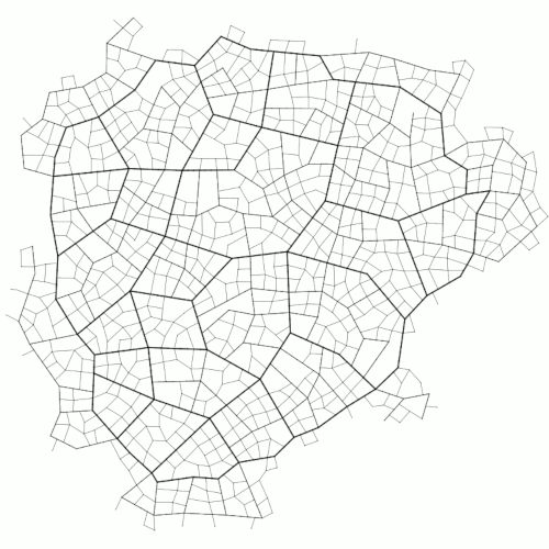 a graph of a city road network